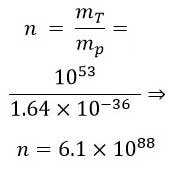 Number of photons at the big bang
