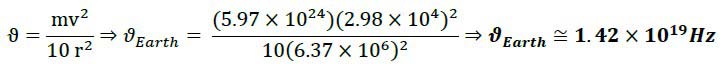 New Calculation of Gravity Frequency in Solar Systems