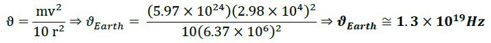 Calculating the gravitational frequency of solar systems