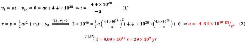 New Calculation of the Time of the Universe from Beginning to End