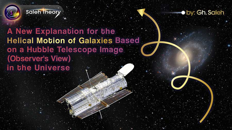 A New Explanation for the Helical Motion of Galaxies Based on a Hubble Telescope Image (Observer's View) in the Universe