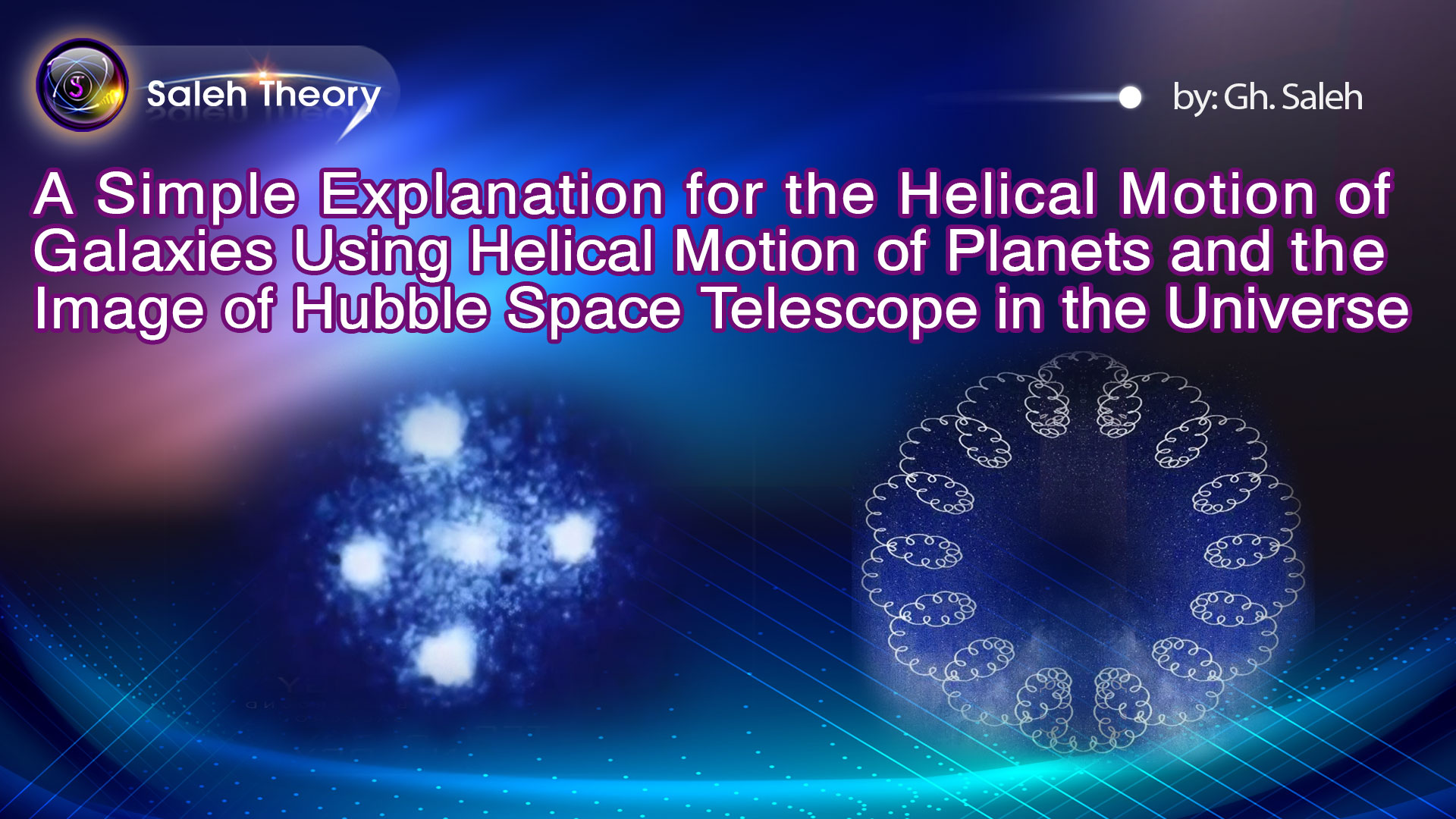 A Simple Explanation for the Helical Motion of Galaxies Using Helical Motion of Planets and the Image of Hubble Space Telescope in the Universe