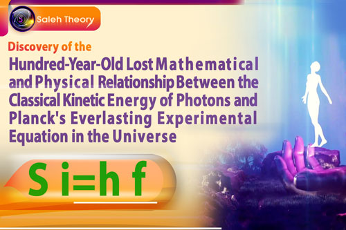 Discovery of the Hundred-Year-Old Lost Mathematical and Physical Relationship Between the Classical Kinetic Energy of Photons and Planck's Everlasting Experimental Equation in the Universe (Planck-Saleh Energy Equation)