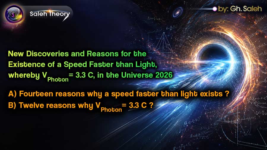 New Discoveries and Reasons for the Existence of a Speed Faster than Light, whereby V<sub>photon</sub> =3.3 C, in the Universe 2026