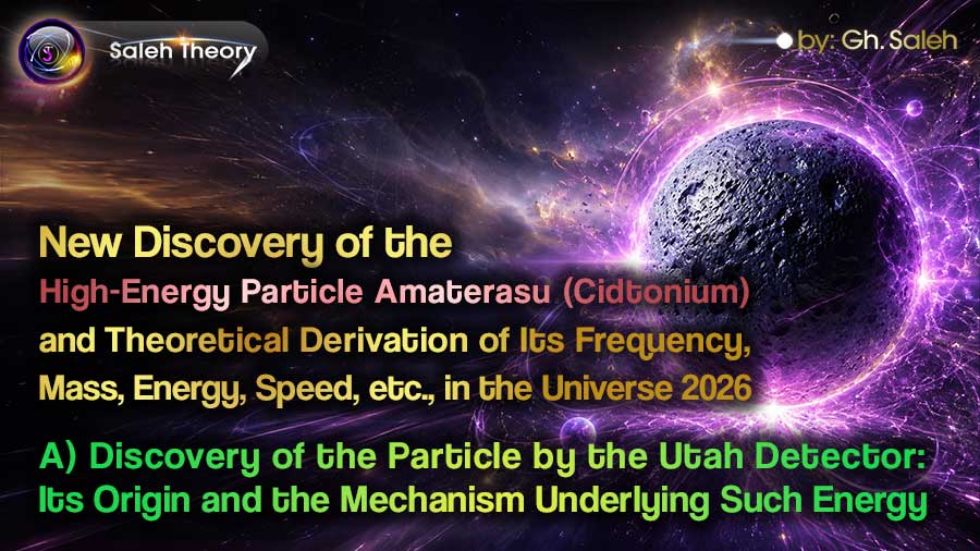 New Discovery of the High-Energy Particle Amaterasu (Cidtonium) and Theoretical Derivation of Its Frequency, Mass, Energy, Speed, etc., in the Universe 2026 <br> A) Discovery of the Particle by the Utah Detector: Its Origin and the Mechanism Underlying Such Energy