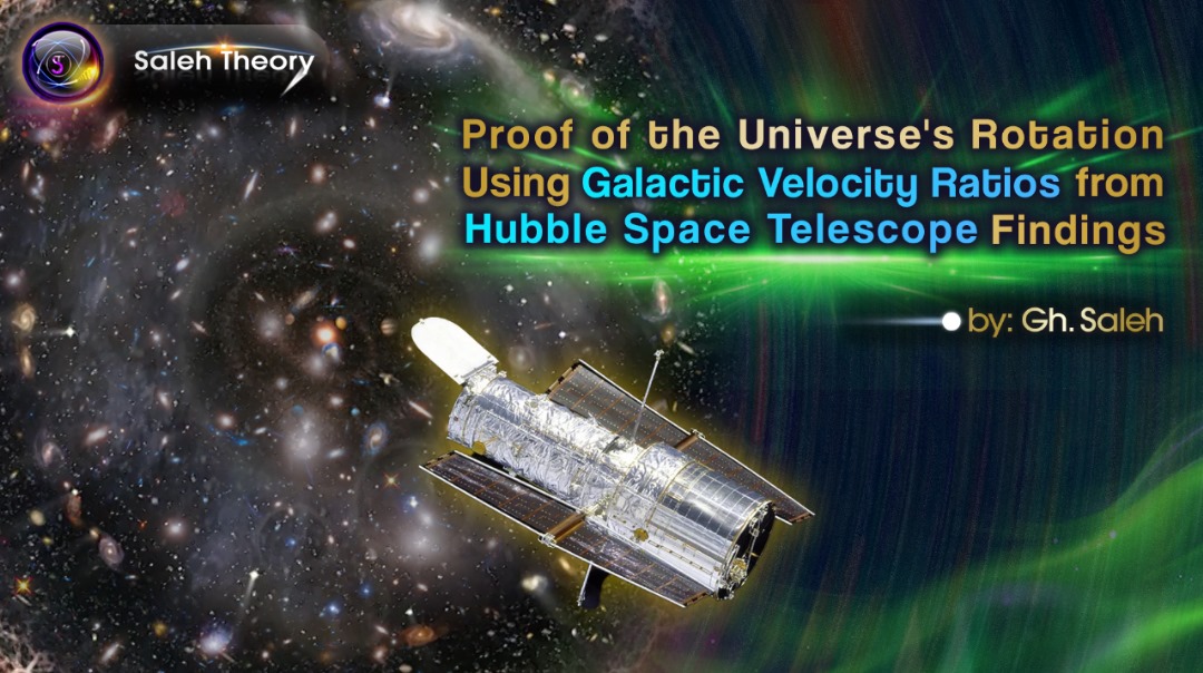 Proof of the Universe's Rotation Using Galactic Velocity Ratios from Hubble Space Telescope Findings