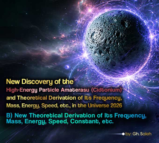 New Discovery of the High-Energy Particle Amaterasu (Cidtonium) and Theoretical Derivation of Its Frequency, Mass, Energy, Speed, etc., in the Universe 2026 <br> B) New Theoretical Derivation of Its Frequency, Mass, Energy, Speed, Constant, etc