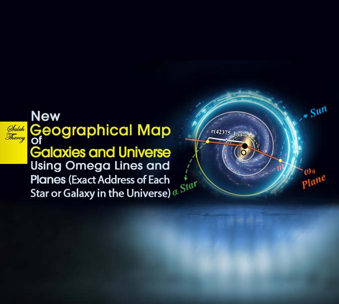 New Geographical Map of Galaxies and Universe by Using Omega Lines and Planes (The Exact Address of Each Star or Galaxy in the Universe)